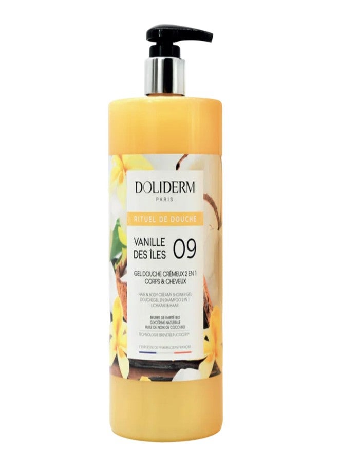 Doliderm Paris - Creamy Shower Gel, 33.8 Fl Oz (Island Vanilla) - Image 1