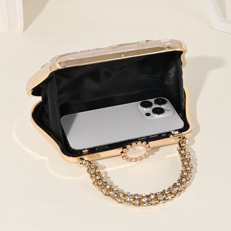 New Chinese Style Embroidered Evening Bag Cheongsam Dress Evening Bag Embroidered Vintage Small Square Bag Women'S Chain - Image 5