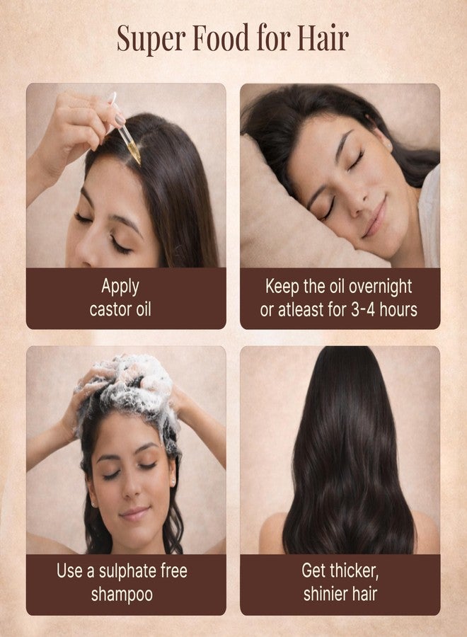 Satthwa Organic Castor Oil 200ml - Cold Pressed - Hexane Free - Edible Grade - Pure Arandi Ka Tel for Hair, Skin & Nails - Image 3