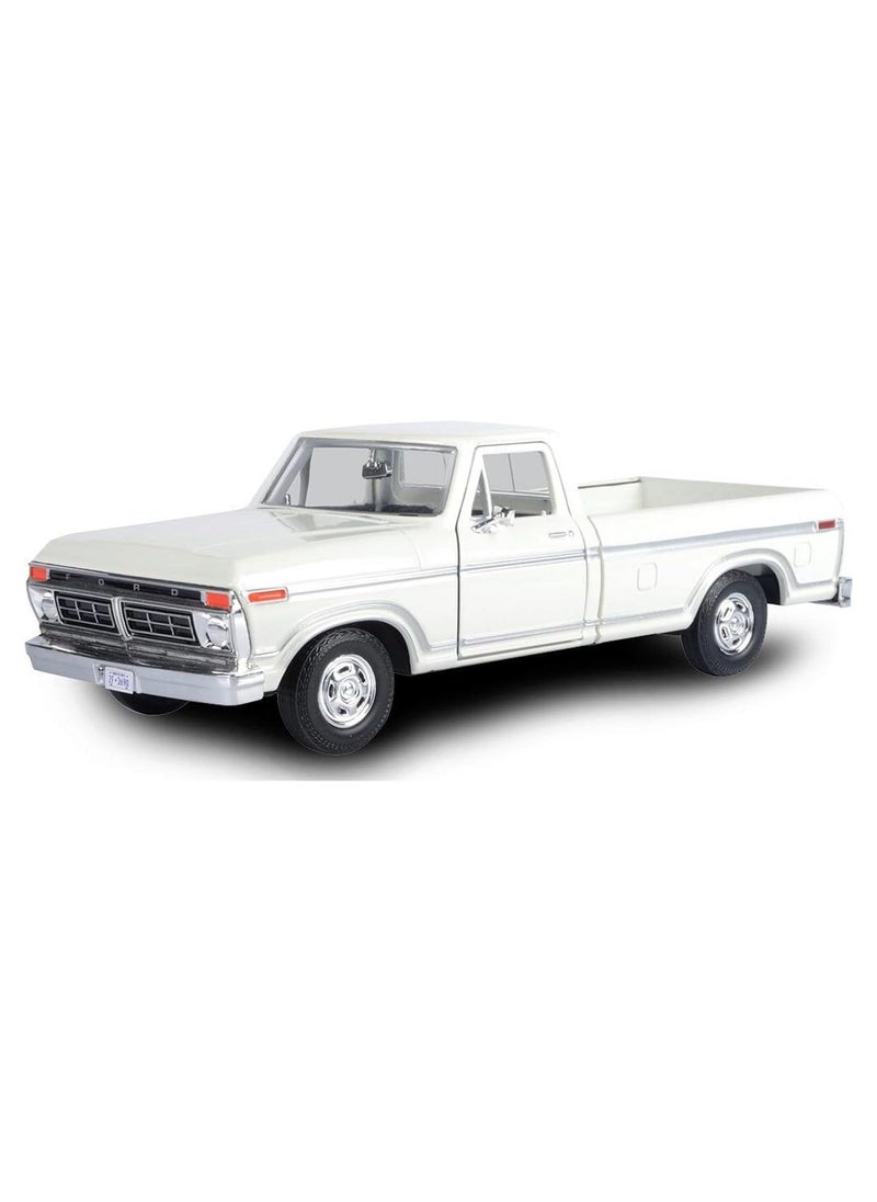 Motor Max 1:24 Scale Licensed Model – 1977 Ford F-150 Custom Pickup Truck (White)  - Image 2