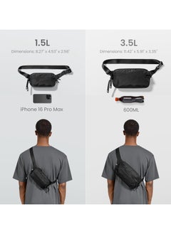 Tomtoc Aviator-T33 3.5L Sling Bag with RFID Blocking, Crossbody Bag Chest Shoulder Pack for Men and Women, Water-resistant Lightweight Carry Casual Bag for Travel, Daily Use  - Image 3