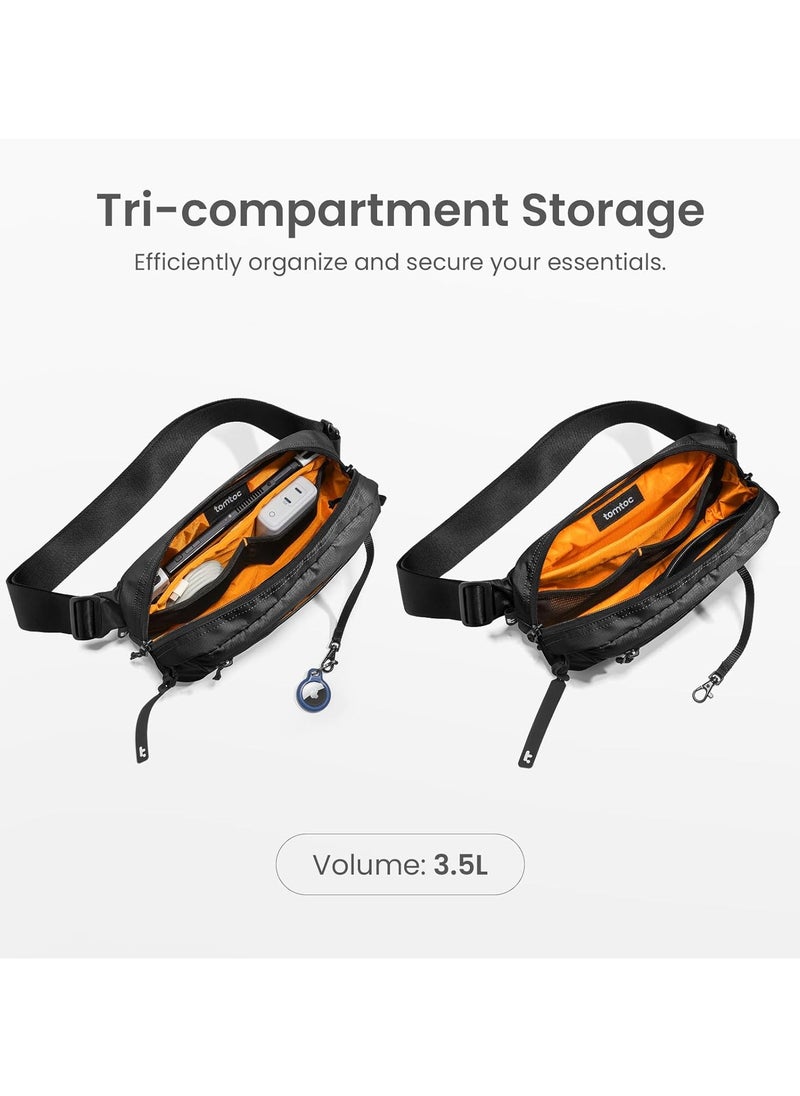 Tomtoc - Aviator-T33 3.5L Sling Bag with RFID Blocking, Crossbody Bag Chest Shoulder Pack for Men and Women, Water-resistant Lightweight Carry Casual Bag for Travel, Daily Use - Image 1