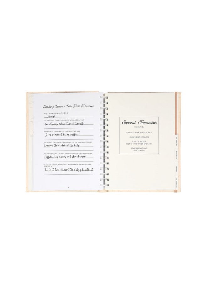 pearhead - Pearhead Little Bundle of Joy Pregnancy Journal, Keepsake Pregnancy Memory Book with Sonogram Photo, First Through Third Trimester Pregnancy Milestone Tracker, Blush Leaf - Image 1