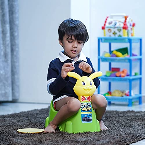 Zerya Rabbit Baby Potty Training Seat Chair for Kids- Infant Potty Toilet Chair with Removable Bowl & Closing Lid (Green) - Image 5