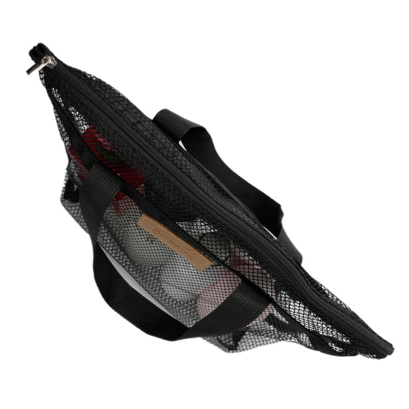 Mesh Shower Caddy Bag Portable Hanging Toiletry and Bath Organizer with Zipper for Travel, Gym, Camping, College Dorms, Beach - Image 3