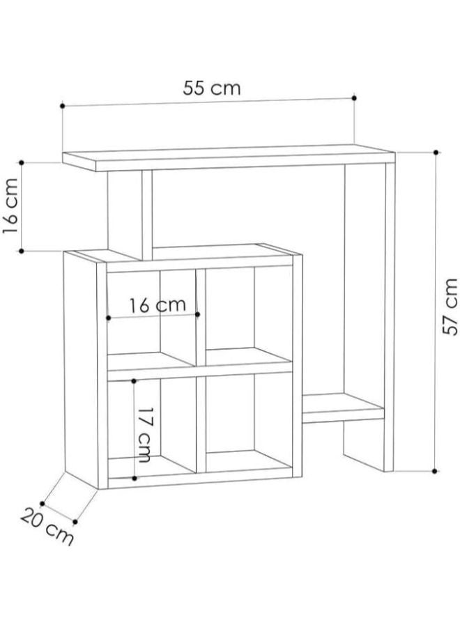 طاولة جانبية منظمة وأنيقة وعصرية مع حلول تخزين ذكية للحفاظ على غرفة نومك أنيقة ومرتبة. - Image 2
