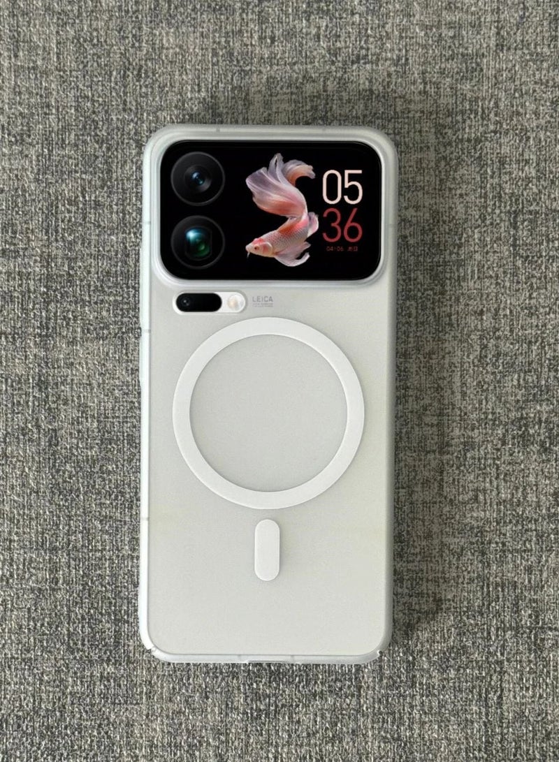 Case for Xiaomi 17 Pro Max，Transparent, Frosted texture, Supports magnetic charging, Anti fingerprint, Lens protection, PC material hard shell,Xiaomi 17 Pro Max back cover - Image 1