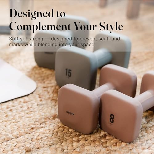WeGym SafeGrip Square Dumbbells with Anti Slip Handles, Aesthetic Free Weights for Home Workouts, Stable Design Prevents Rolling during Floor Exercises (10LB, Pair Rose) - Image 4