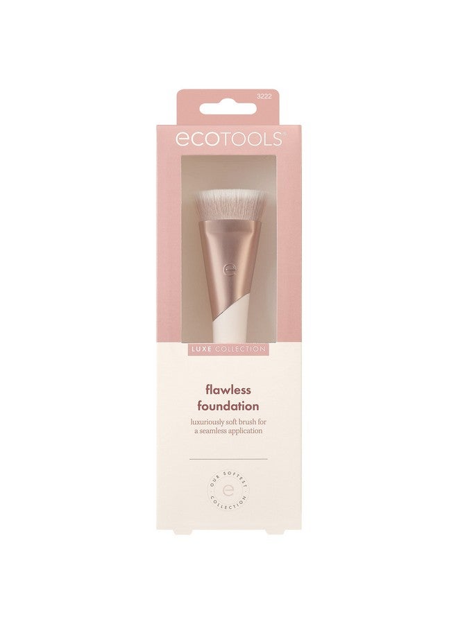 Ecotools Ecofriendly Luxe Flawless Foundation Makeup Brush For Liquid & Cream Foundation Dense Synthetic Bristles Ecofriendly Premium Quality Makeup Brush Vegan & Crueltyfree 1 Count - Image 2