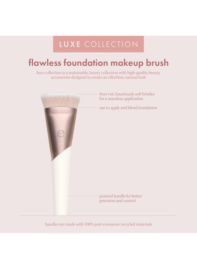 Ecotools Ecofriendly Luxe Flawless Foundation Makeup Brush For Liquid & Cream Foundation Dense Synthetic Bristles Ecofriendly Premium Quality Makeup Brush Vegan & Crueltyfree 1 Count - Image 3