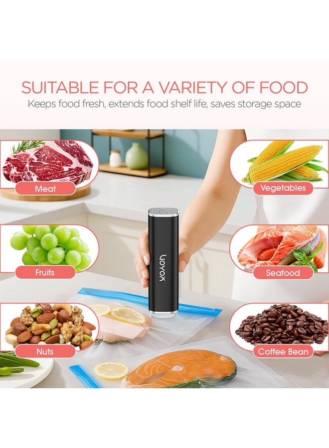 VOYOR Handheld Vacuum Sealer Portable & Cordless Vacuum Sealer Kit with Vacuum Bags Automatic Vacuum Pump for Food Preservation Type-C Charging and Long Lasting Food Vacuum Sealer (1 Pump+5 Bags) - Image 4