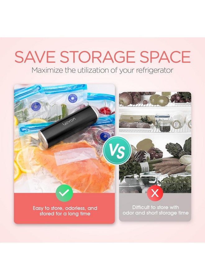 VOYOR Handheld Vacuum Sealer Portable & Cordless Vacuum Sealer Kit with Vacuum Bags Automatic Vacuum Pump for Food Preservation Type-C Charging and Long Lasting Food Vacuum Sealer (1 Pump+5 Bags) - Image 5