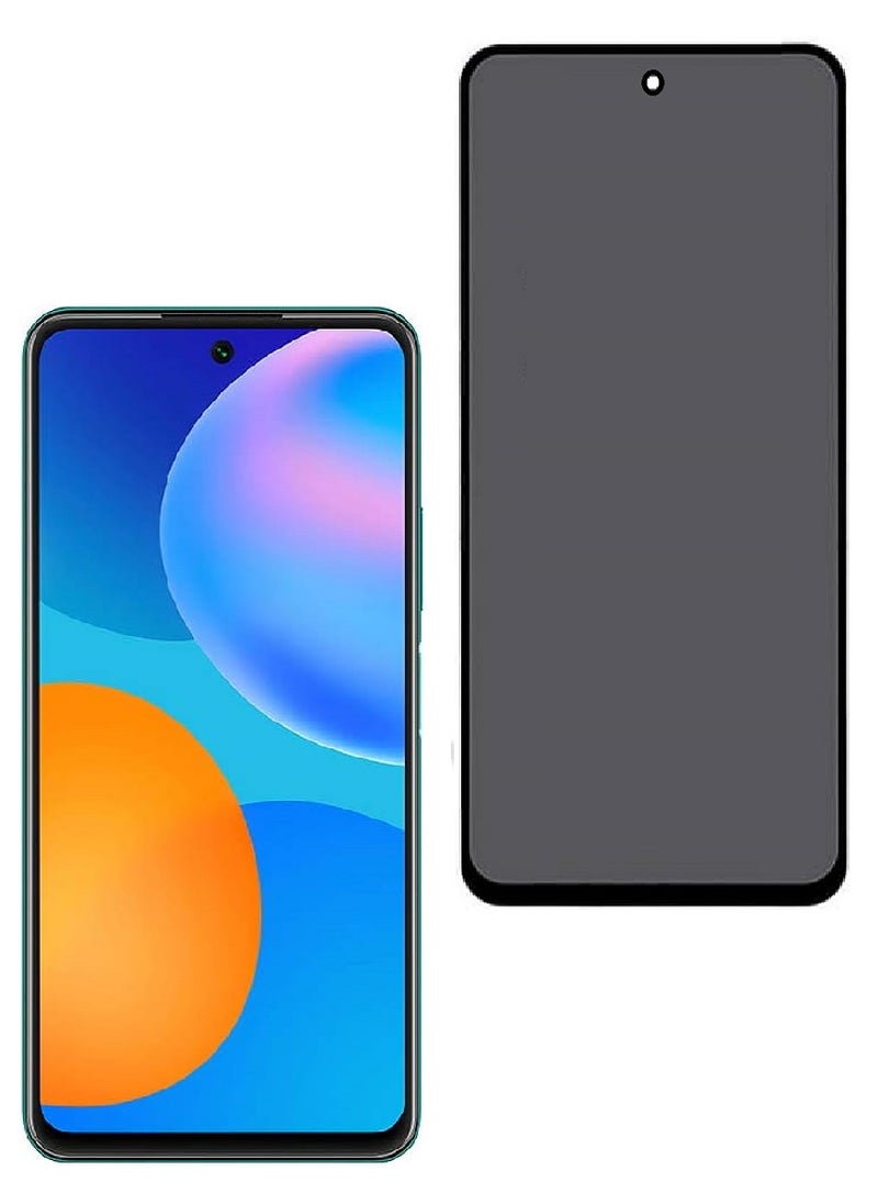 we3 Tempered Glass Screen Protector Anti-Spy Privacy Designed For Huawei Y7a Full Glue Edge to Edge Full Screen Coverage And Bubble Free - Image 1