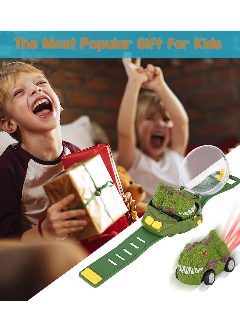 SYOSI Watch Remote Control Car Toy, 2022 New Mini Remote Control Car Watch Toys, 2.4 GHz Cartoon RC Watch Racing Car, USB Charging Remote Control Car, Watch RC Car for Boys Girls Birthday Gift, Green - Image 5