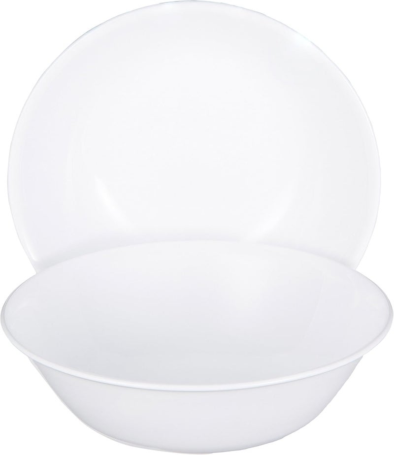 Corelle وعاء تقديم كوريل ليفينغ وير وينتر فروس الأبيض سعة 2 لتر 1 وعاء 1 لتر زجاج مقاوم للكسر - Image 1