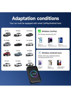 كار لينكيت كارلين نت محول تي بوكس لايت من ايبوكس-لايت، يدعم نظام اندرويد RAM4G+ROM32G/كاربلاي لاسلكي/اندرويد اوتو لاسلكي للسيارات مع كاربلاي سلكي/اندرويد  - Image 2