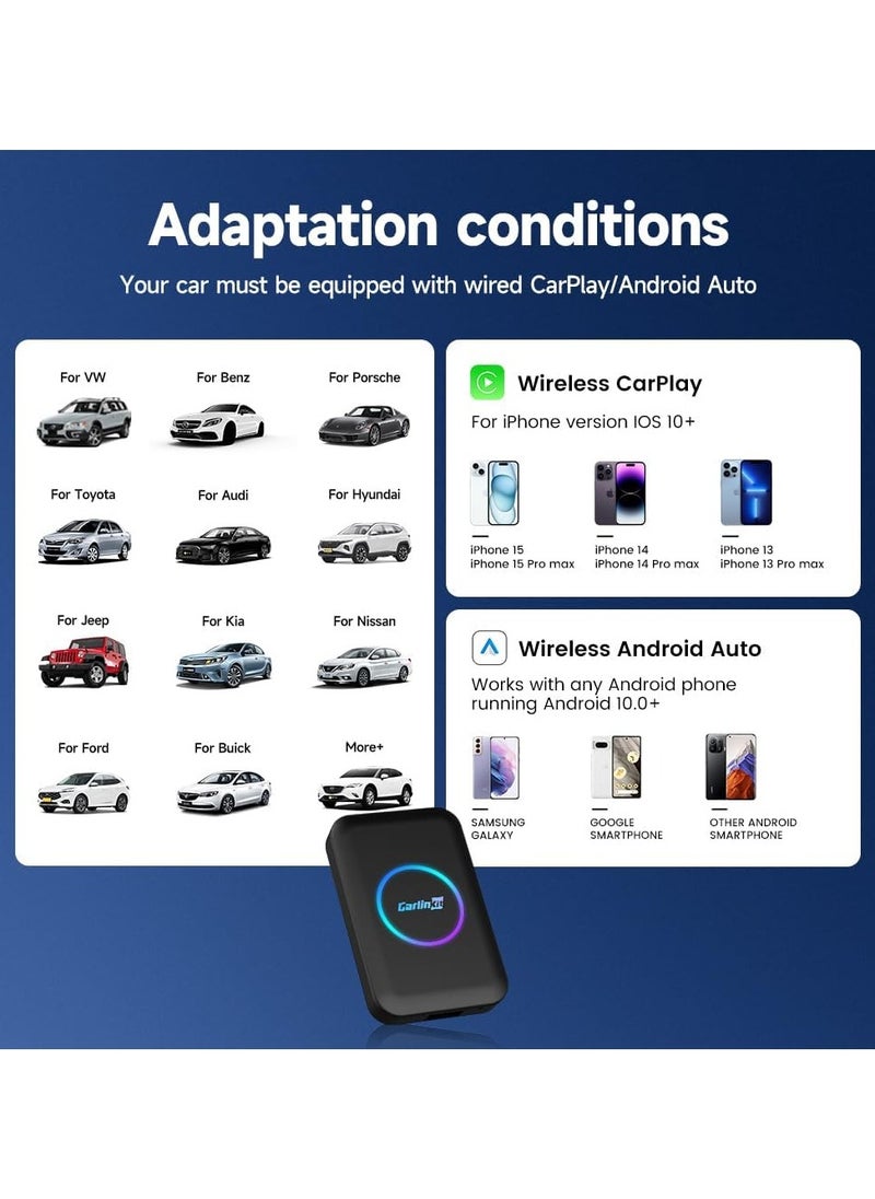 Carlinkit - CarlinKit AIBOX-Lite TBox Adapter, Supports RAM4G+ROM32G Android System/Wireless CarPlay/Wireless Android Auto for Cars with Wired CarPlay/Android Car Wired - Image 1