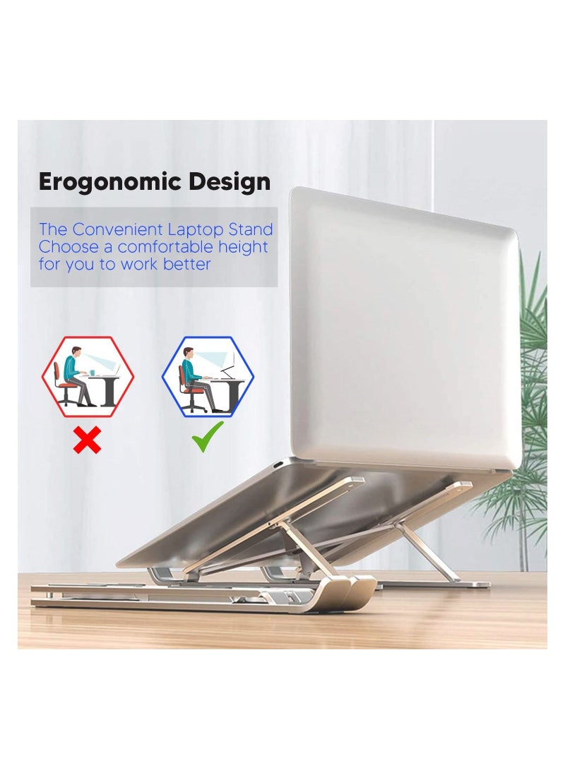 Laptop Stand, Adjustable Aluminum Laptop Tablet Stand, Laptop holder, Foldable Laptop Riser - Image 4