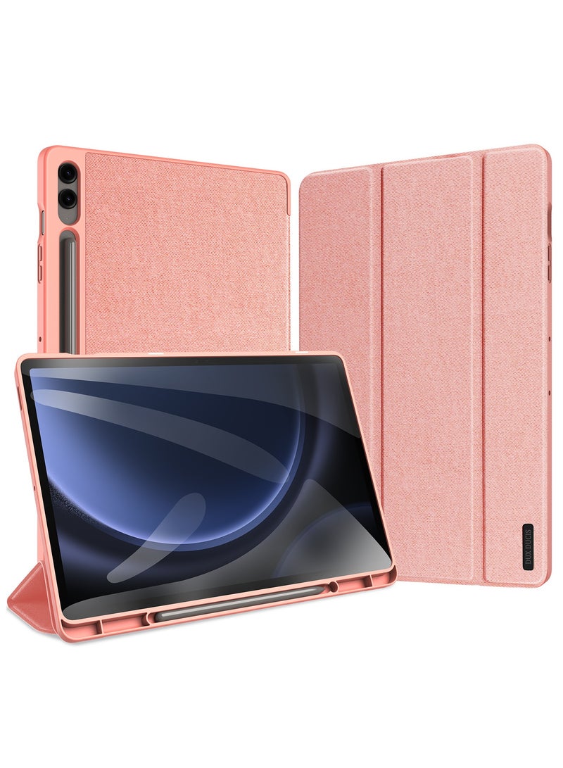 دوكس دوتشيز حافظة جلدية قابلة للطي ثلاثية الطي لجهاز Samsung Tab S9 FE Plus (X610/X616B) مع حامل قلم وغطاء تشغيل تلقائي - Image 1