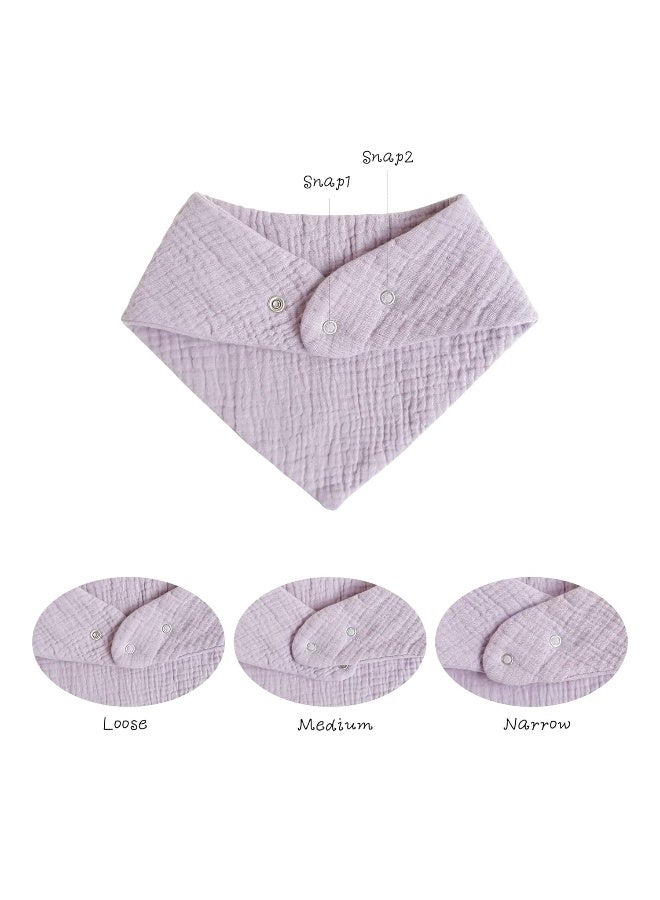 Konssy Muslin Baby Bibs 10 Pack Baby Bandana Drool Bibs 100% Cotton for Unisex Boys and Girls, Soft Absorbent Set for Teething and Drooling - Image 2