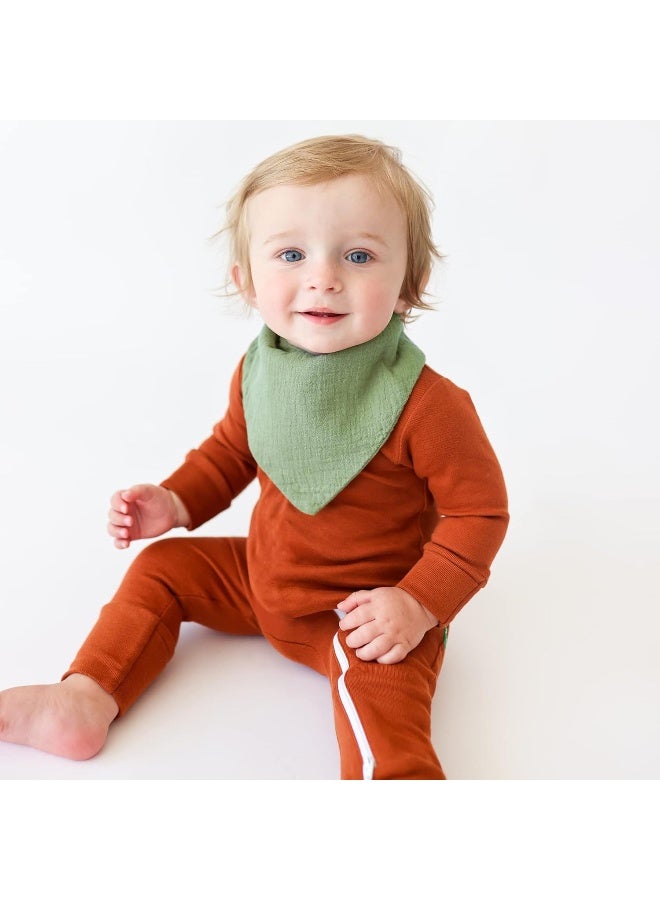 Konssy Muslin Baby Bibs 10 Pack Baby Bandana Drool Bibs 100% Cotton for Unisex Boys and Girls, Soft Absorbent Set for Teething and Drooling - Image 4