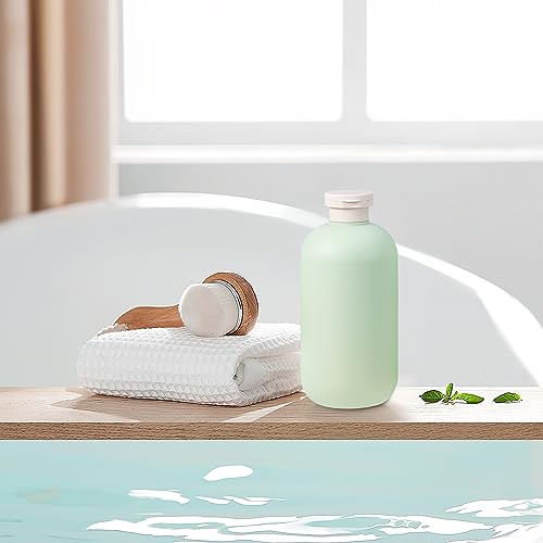 UMETASS 6.8 oz Plastic Travel Shampoo Bottles, Refillable Flip Cap Squeeze Bottles for Toiletries, Large Leakage-proof Travel Shampoo and Conditioner Container (Blue and Green) - Image 5