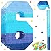 Sratte Number 1 2 3 4 5 6 7 8 9 Piata with Stick Blindfold Confetti Gradient Blue Piata for Kids Boys Girls Birthday Party Anniversary Decorations SuppliesNumber 6 - Image 3
