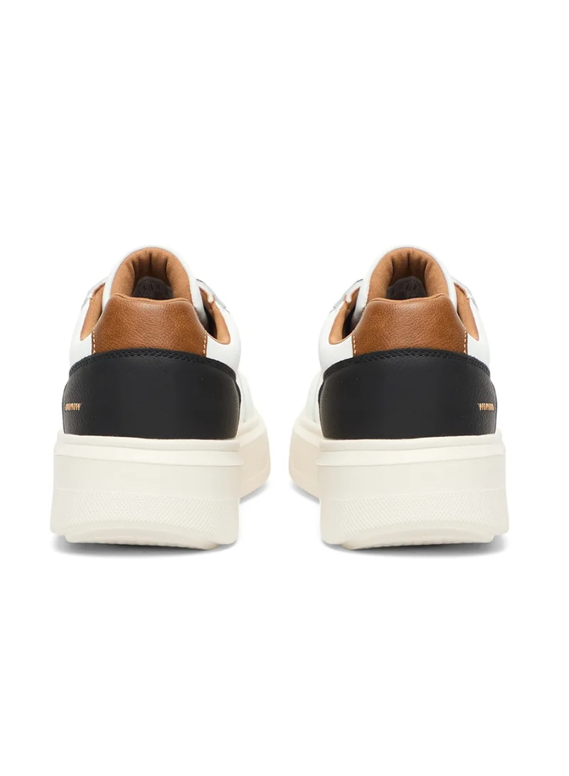 يو اس بولو اسن Men's Off-White Low-Top Casual Sneakers – Classic Design with Durable Sole for Everyday Comfort