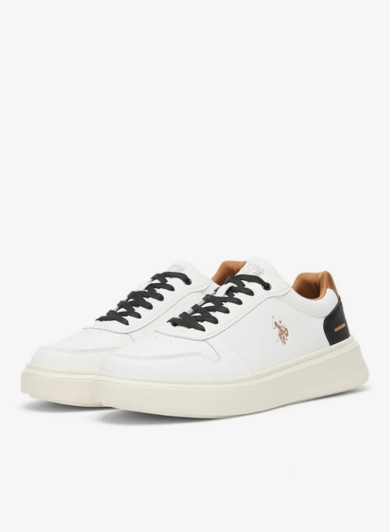 U.S. Polo Assn. Off White Men's Off-White Low-Top Casual Sneakers Shoes - Classic Design with Durable Sole for Everyday Comfort for Men | Best Price UAE