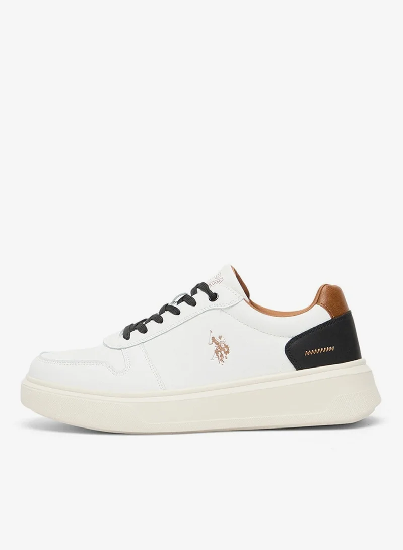 U.S. Polo Assn. Off White Men's Off-White Low-Top Casual Sneakers Shoes - Classic Design with Durable Sole for Everyday Comfort for Men | Best Price UAE