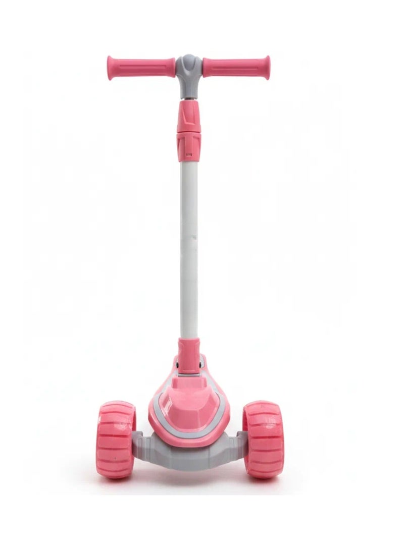 Top Gear Kids 3-Wheel Kick Scooter - TG-606 | Light-Up Flash Wheels, 3-Level Adjustable Height, Lean-to-Steer | Foldable Scooter with Rear Brake for Ages 3-8, Max 25KG (Pink) - Image 3