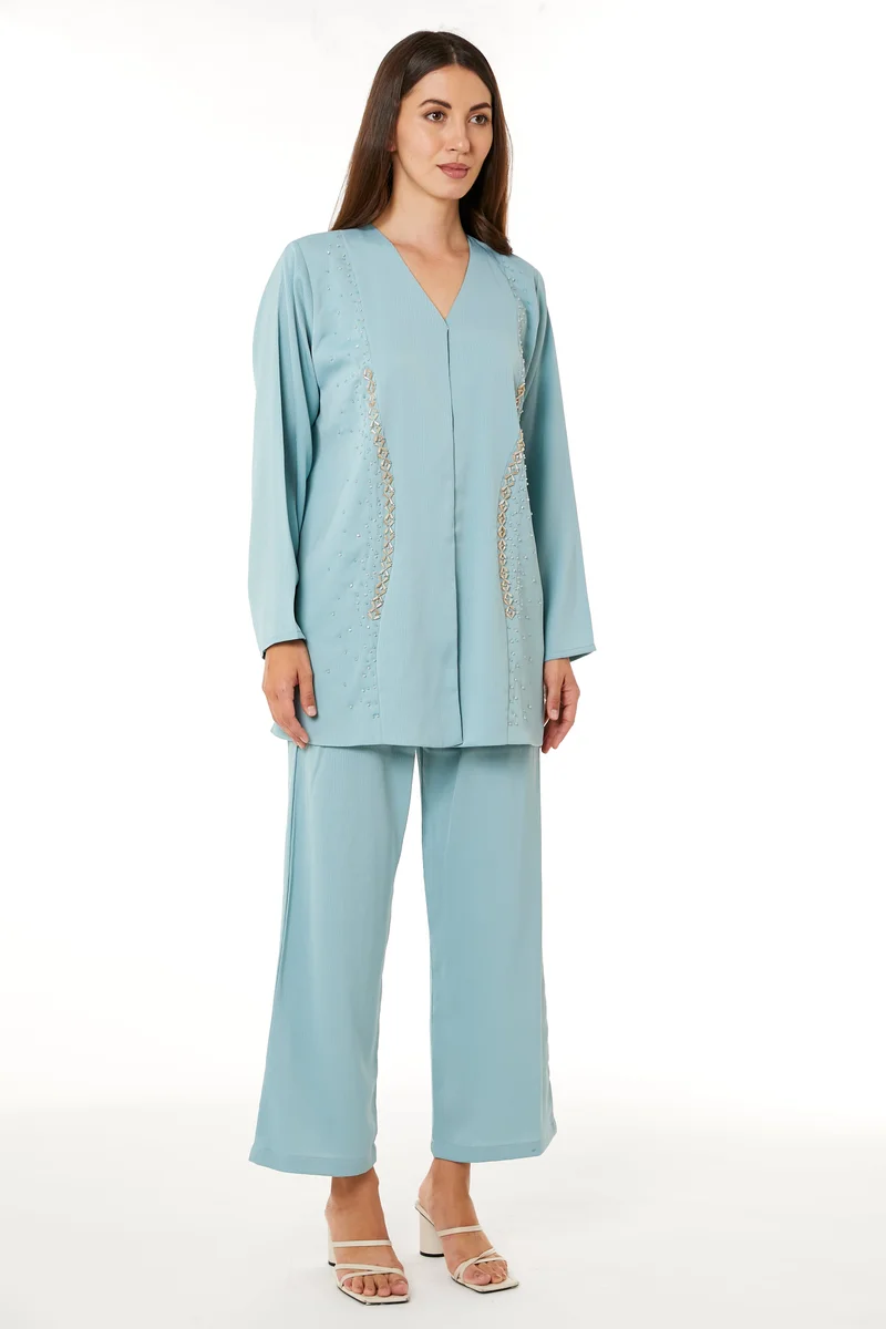 مويستريت V-Neck Top & Pant Set