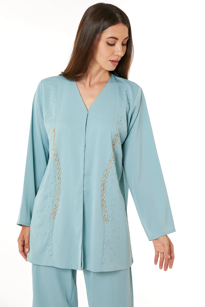 Moistreet  V-Neck Top & Pant Set for Women | Best Price UAE