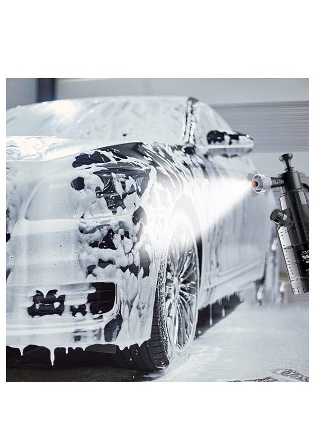 Generic Pump Foaming Sprayer,  Hand Pressure Snow Foam Sprayer with Wide Spraying Nozzles, Towel, Sponge, Car Wash Manual Foam Bottle, Hand Pressurized Soap Sprayer for Garden Cleaning, Car Detailing - Image 5