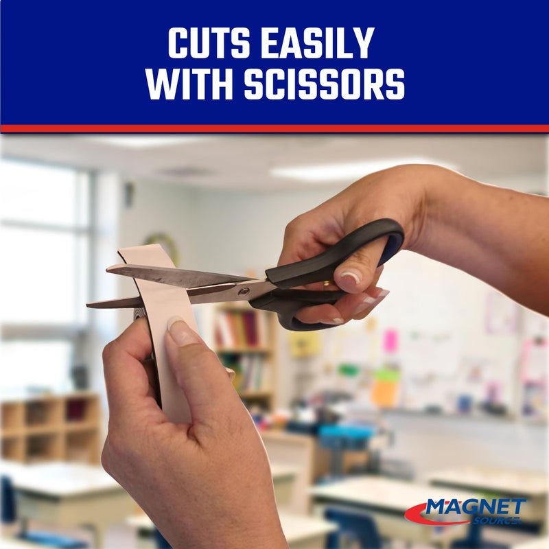 Master Magnetics Roll-N-Cut Flexible Magnetic Tape Refill - Magnet Strips with Strong Adhesive Backing for Walls, Boards, and More - 1/16" Thick - 1/2" W - 15 Ft - 1 Roll - Image 4