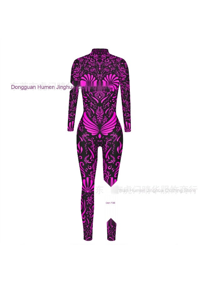 Cross-Border Halloween Anime 3D Digital Print Unisex Cosplay Slim-Fit Bodysuit Costume - Image 2