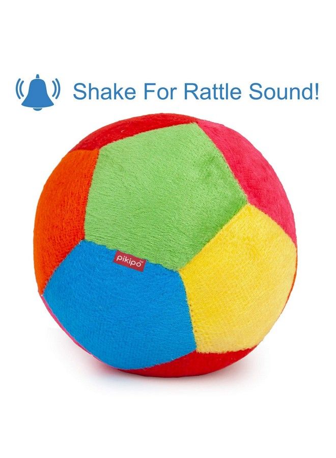 Pikipo Multicolor Stuffed Soft Ball With Rattle Sound (Medium 15Cm) - Image 3