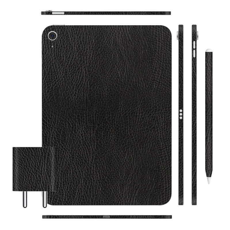أغطية أجهزة التابلت متوافقة مع آيباد الجيل 10 / 11، ملصق فينيل مضاد للخدوش، فيلم واقي، ليس غلاف/غطاء (جلد أسود، غلاف كامل للجسم + غلاف قلم آيباد 2 + غلاف شاحن)