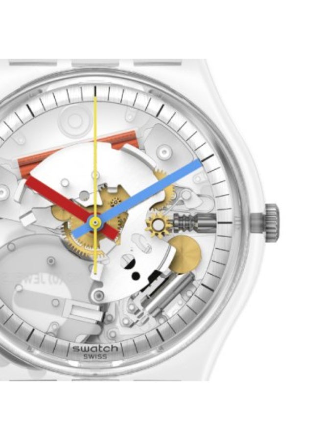 Swatch Mens Clearly Gent Skeleton 34mm Watch SO28K100-S06 - Image 2
