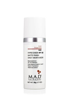M.A.D Skincare kincare Hyper Sheer SPF 50 Matte Finish Daily Moisturizer 