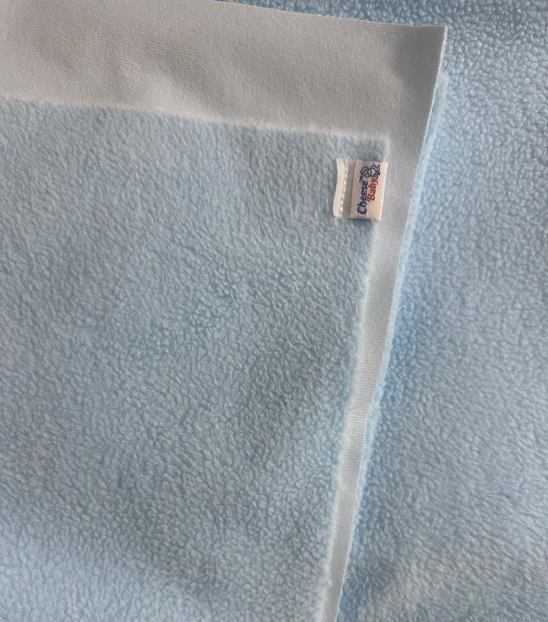 cheesebaby Anti-Piling Fleece Extra Absorbent Quick Dry Sheet for Baby, Baby Bed Protector, Waterproof Baby Sheet (Sky Blue, Large (100 cm x 140 cm)) - Image 5