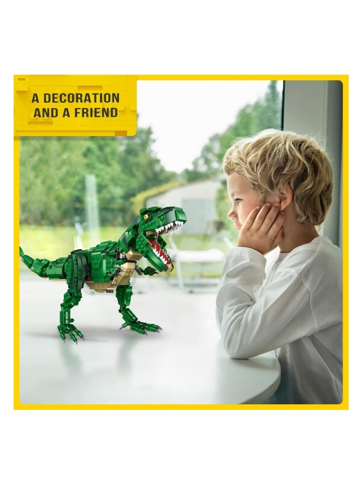 Premium Dinosaur Robot Building Blocks – 2 in 1 T-Rex and Mech Transformer Toy 838 Pcs - Image 4