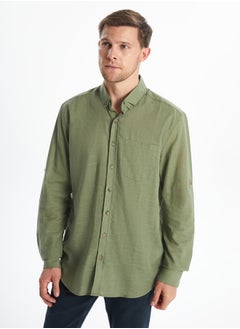 Regular Fit Long Sleeve Men'S Shirt