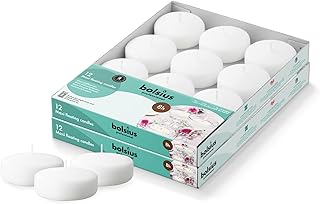 BOLSIUS 3 Inch White Floating Candles - 24 Count Unscented - Premium European Quality - Imbue Breathtaking Ambiance for - Image 1