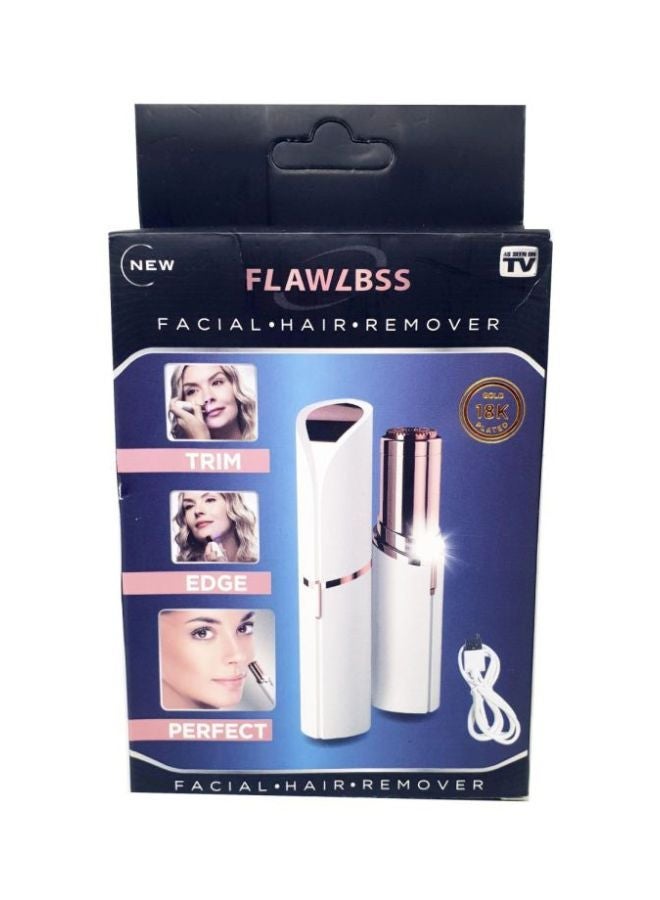 ELTRAZONE Flawlbss Facial Hair Remover for Women – White/Pink – Gentle, Painless Hair Removal Tool for Face, Chin, Upper Lip & Cheeks – USB Rechargeable, Built-in LED Light, Compact & Travel-Friendly – Suitable for Daily Use on Sensitive Skin - Image 2