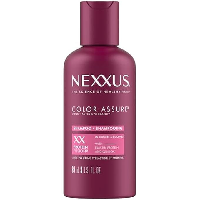 Nexxus Hair Color Assure Sulfate Free Shampoo with ProteinFusion, For Colored Treated Hair Color Shampoo 3 oz