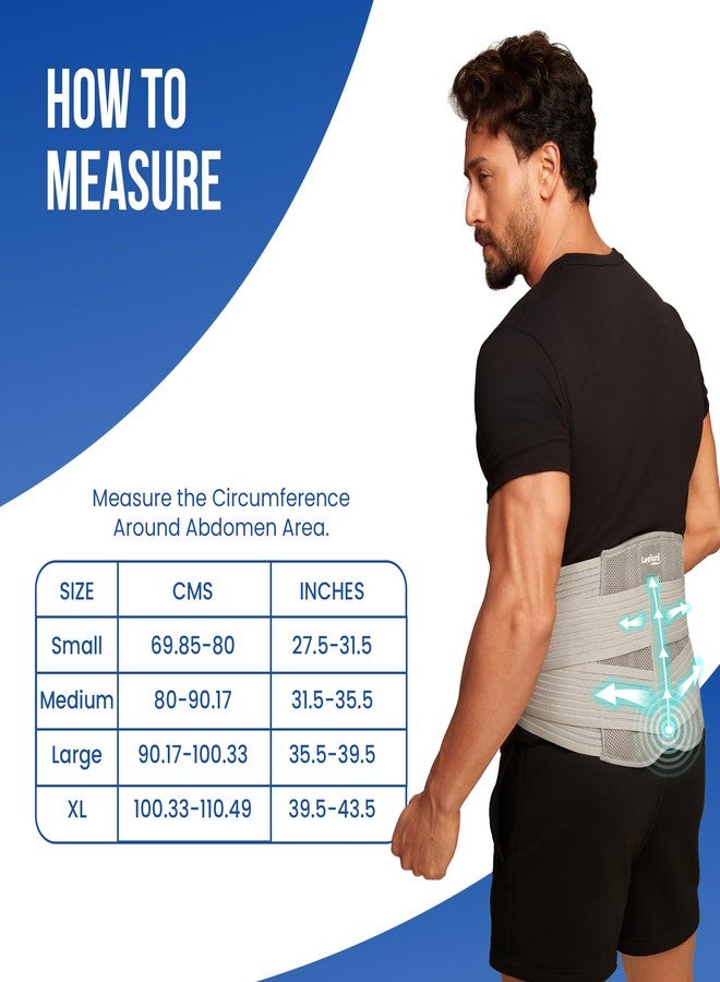 Leeford Contoured Lumbo Sacral Support Belt for Lower Back Pain Relief | Adjustable Belt for Men & Women | Comfortable Lumbar Brace and Back Straightening Support Size- L - Image 2