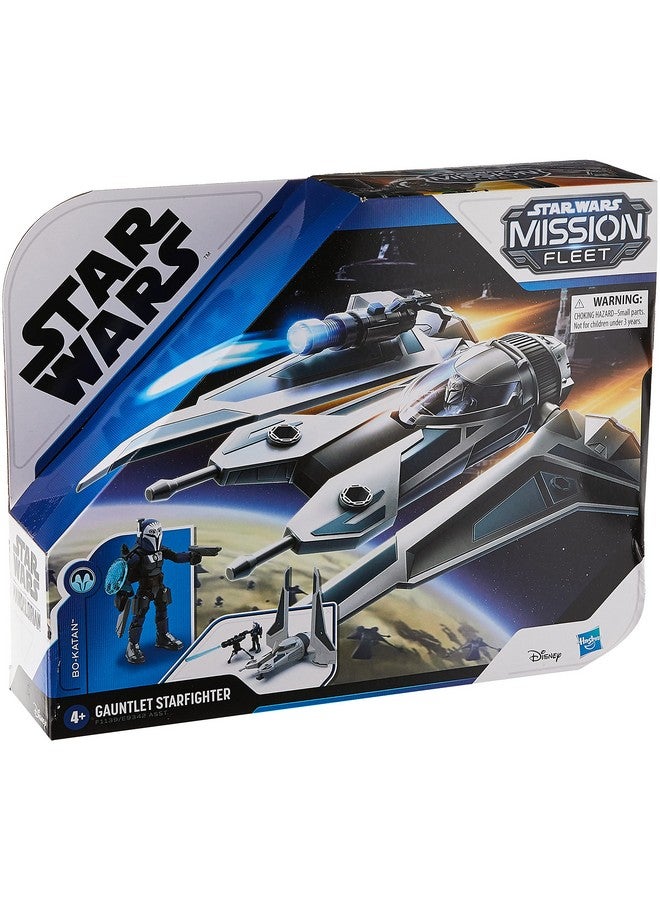 STAR WARS Hasbro Mission Fleet Stellar Class Bo-Katan Gauntlet Starfighter Starfighter Siege 2.5-Inch-Scale Figure & Vehicle, Kids Ages 4 and Up (F1139) - Image 1