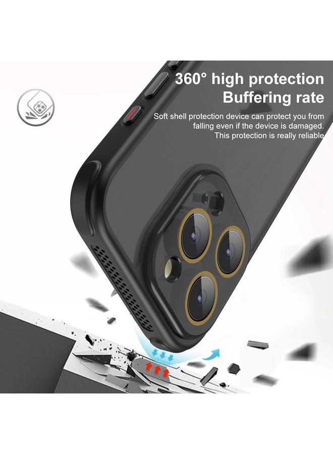 اس-توب جراب لهاتف iPhone 12 Pro Max مصنوع من جلد جانبي مبرد مع غشاء عدسة - Image 4