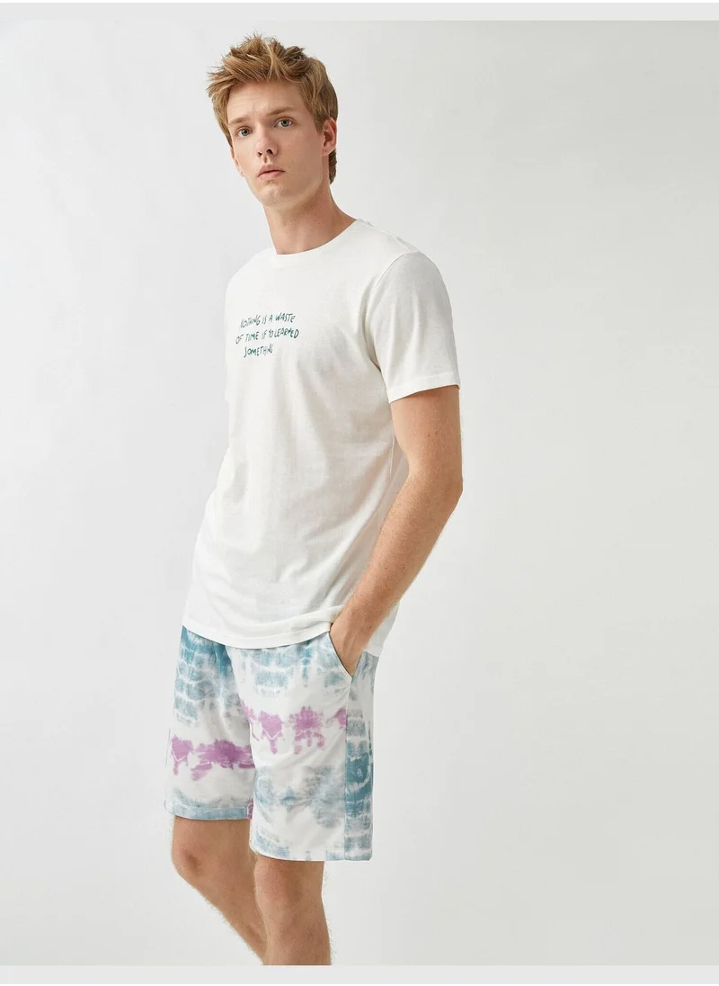 KOTON Slogan T-shirt Printed Cotton